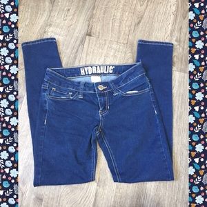 💚Hydraulic denim skinny jeans size 3/4